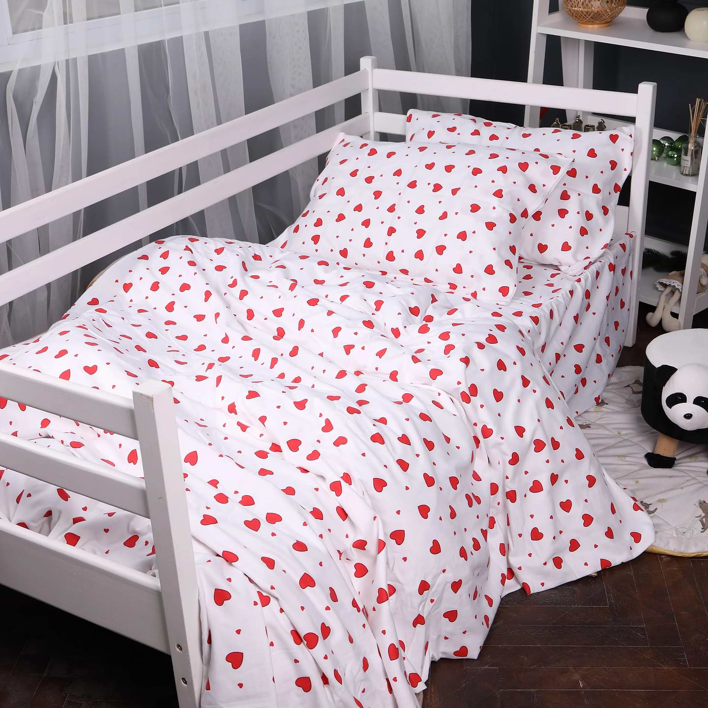 Комплект постільної білизни MirSon 200x220 см 015 Love Фланель (2200009652646)